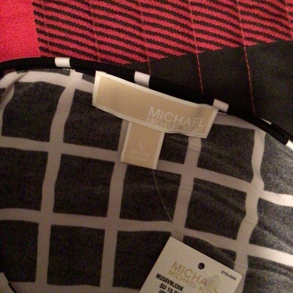Womens Michael Kors Filigree Check Print Matte Jersey Shift Dress - Picture 3 of 6